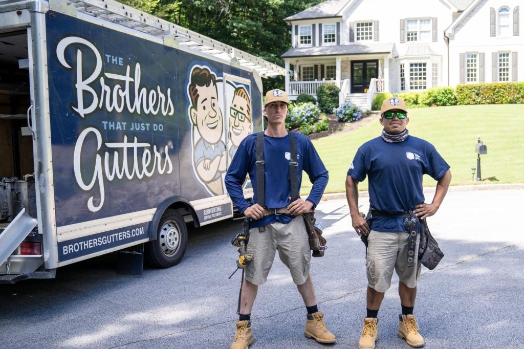 The Northeast Atlanta install crew at the box truck on a job day