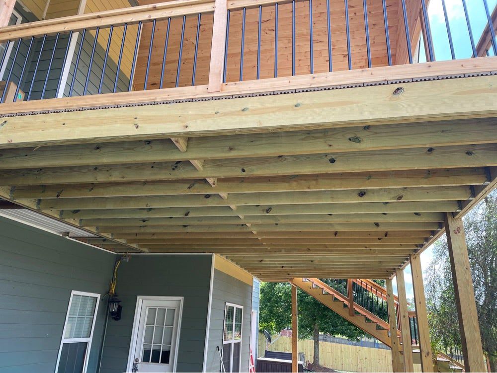 Deck underside before the ceiling system