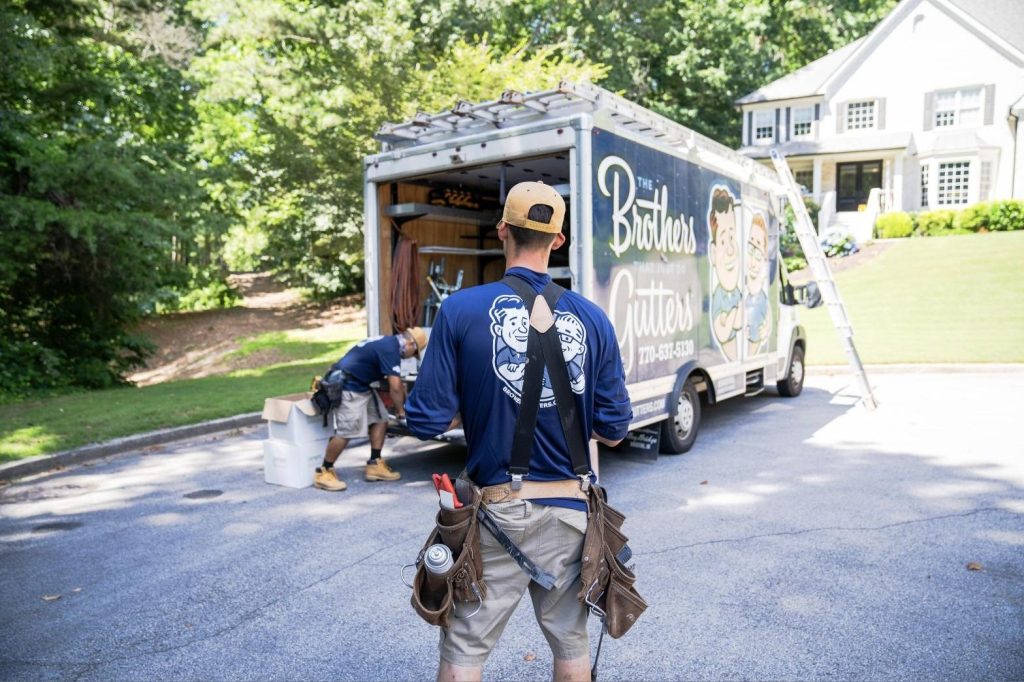 An installer heading back to the truck